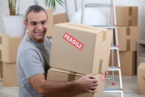 Checklist and packing materials for an office move in Millwall