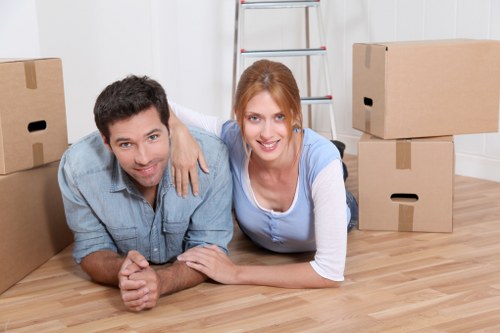 Local moving team handling furniture transport in Millwall streets