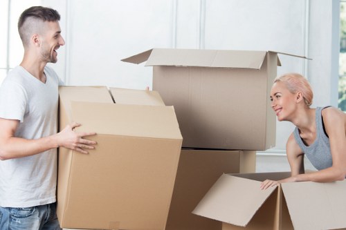 Van loading support for a residential move in Millwall