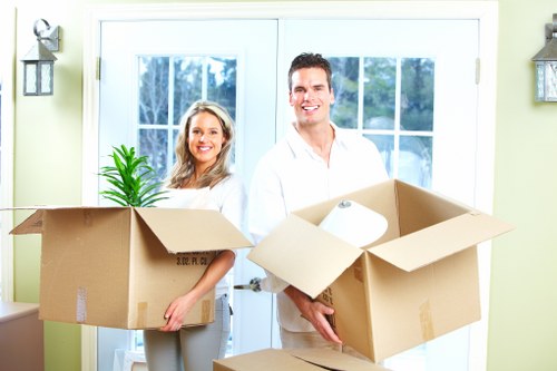 Local moving crew supporting a Millwall relocation with careful unloading