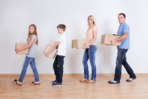 Preparing boxes and furniture for a Millwall relocation